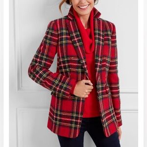 Talbots Snowstorm Plaid Blazer Size 2, NWT